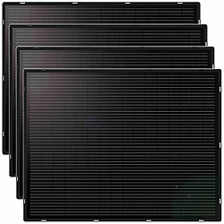 revolt 4er-Set ultradünne & superleichte monokristalline Solarmodule, 4x 215W revolt Dünne und leichte, monokristalline Solarmodule mit Solar-Halbzellen