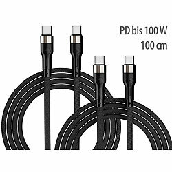 Callstel 2er-Set magnetische Daten- & Ladekabel USB-C auf USB-C, PD, QC, 100 W Callstel Magnetische Daten- & Ladekabel USB-C auf USB-C