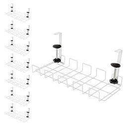 Callstel 8er-Set Kabelkorb, Steckdosenhalter & Organizer, weiß Callstel Kabelkorb, Steckdosenhalter & Organizer zur Klemm-Montage 