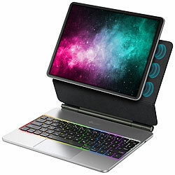 GeneralKeys Magnetische Tastatur-Hülle für 13"-iPads, QWERTZ, 346 Std. Laufzeit GeneralKeys Magnetische Tastatur-Hülle für Apple iPads, mit Akku & Tastenbeleuchtung