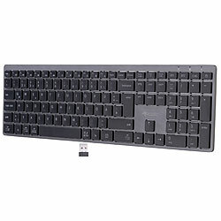 GeneralKeys Multi-Device-Akku-Funktastatur mit Bluetooth, Scissor-Tasten, QWERTZ GeneralKeys Vollwertige Multi-Device-Akku-Funktastaturen mit Bluetooth und USB-Dongle