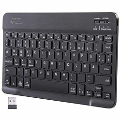 GeneralKeys Kompakte Multi-Device-Akku-Funktastatur mit Bluetooth, Scissor, QWERTZ GeneralKeys