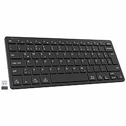 GeneralKeys Multi-Device-Akku-Funktastatur mit Bluetooth, Scissor-Tasten, QWERTZ GeneralKeys Kompakte Multi-Device-Akku-Funktastaturen mit Bluetooth und USB-Dongle