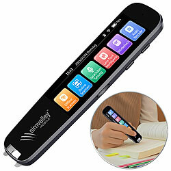 simvalley MOBILE Übersetzer-Stift, 142 Online-Sprachen, Scan-Funktion, Touch-Display simvalley MOBILE Echtzeit-Übersetzer-Stifte mit Touch-Display, Scan-Funktion, Sprachübersetzung und Audio-Ausgabe