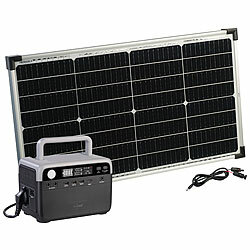 revolt Powerstation & Solar-Generator, 230 Wh, 230 V, 300 W & Solarpanel 60 W revolt 2in1-Solar-Generatoren & Powerbanks mit externer Solarzelle für ortsfesten Betrieb