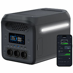 revolt Tragbare Powerstation & Solar-Generator 1.229 Wh, USV, App, 1.800 W revolt Powerstationen & Solargeneratoren mit Notstrom-Funktion