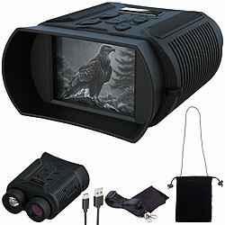 Zavarius Binokulares Akku-Nachtsichtgerät, QHD-Kamera, bis 500 m IR-Nachtsicht Zavarius Binokulare QHD-Nachtsichtgeräte mit Aufnahme-Funktion