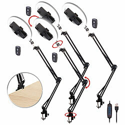 Somikon 4er-Set Dokumentenscanner- & Overhead-Stative, 10"-Ringlicht, Auslöser Somikon  