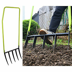 Royal Gardineer Grabegabel zum Tiefenlockern, rückenschonend, 5 Zinken mit 30 cm Länge Royal Gardineer Grabegabeln