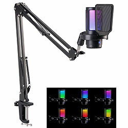auvisio Gaming-USB-Kondensator-Mikrofon mit Noise Cancelling, RGB, Gelenkarm auvisio USB-Kondensator-Gaming-Mikrofone