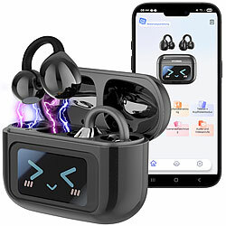 auvisio Clip-on-Ohrhörer und KI-Echtzeitübersetzer für 115 Sprachen, App auvisio Clip-on-Ohrhörer und KI-Echtzeitübersetzer