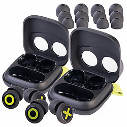 auvisio 2er-Set Silikon-Ohrstöpsel zum Schlafen, zur Lärmreduzierung bis 35 db auvisio Silikon-Ohrstöpsel zum Schlafen und zur Lärmreduzierung