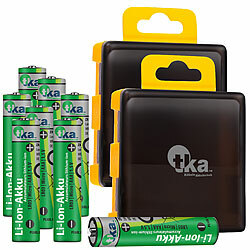 tka Köbele Akkutechnik 8er-Set Li-Ion-Akkus Typ AAA / Micro, 1.300 mWh, wiederaufladbar, 1,5V tka Köbele Akkutechnik Li-Ion-Akkus Typ AAA / Micro