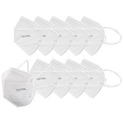 KSR 10er-Set FFP2-Atemschutzmasken, zertifziert nach EN149, flexibler Büge KSR FFP2-Atemschutzmasken