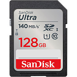 SanDisk Ultra SDXC-Karte (SDSDUNB-128G-GN6IN), 128 GB, 140 MB/s, Class 10 / U1 SanDisk