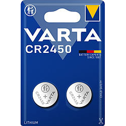 Varta 2er-Set Electronics Lithium-Knopfzellen, CR2450, 570 mAh, 3 Volt Varta Knopfzelle