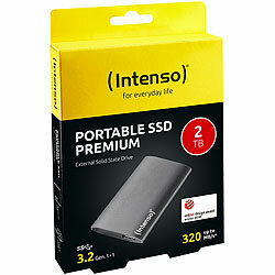 Intenso externe SSD, 2 TB, 1,8", USB 3.2, Aluminium Premium Edition Intenso Externe SSD-Festplatten