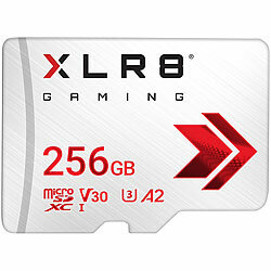 PNY XLR8 Gaming microSD 256GB, U3, A2, 100MB/s lesen, 90 MB/s schreiben PNY microSD-Speicherkarte UHS U3