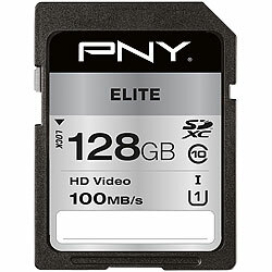PNY Elite SD-Karte, mit 128 GB lesen bis zu 100 MB/s, U1 PNY