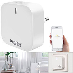 Luminea Home Control WLAN-Gateway mit Bluetooth-Mesh für Smart-Home-Geräte mit ELESION Luminea Home Control WLAN-Gateways mit Bluetooth