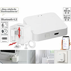 Luminea Home Control Schalt-Aufsatz für Kippschalter & Taster, Bluetooth mit WLAN Gateway Luminea Home Control Schalt-Aufsätze für Kippschalter & Taster, mit App und WLAN-Gateway