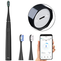 newgen medicals Smarte Schallzahnbürste, 5 Reinigungsmodi, USB-C-Port, Bluetooth, App newgen medicals Elektrische Schallzahnbürsten mit Bluetooth und App