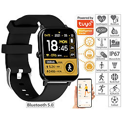 newgen medicals ELESION-kompatible Fitness-Smartwatch, Bluetooth, App, Metall, IP67 newgen medicals Fitness-Smartwatches, ELESION-kompatibel, Bluetooth & App