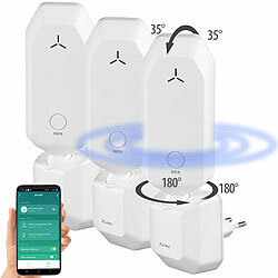 7links 3er-Set WLAN-Repeater mit ausrichtbarer Antenne, App, 300 Mbit/s 7links 