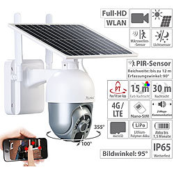 7links LTE-Pan-Tilt-Überwachungskamera, Full HD, Akku, Solarpanel, App, IP65 7links Pan-Tilt-Überwachungskameras mit 4G-Mobilfunk, Akku und Solarpanel