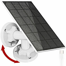 revolt 2er-Set Solarpanels für Akku-IP-Kameras mit USB-C, 3 W, 5 V, IP65 revolt