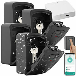 Xcase 4er +GW Smarter Schlüssel-Safe mit Fingerabdruck-Erkennung, App Xcase Smarte Schlüssel-Safes mit Fingerabdruck-Erkennung und WLAN-Gateway