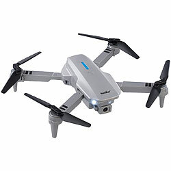 Simulus Faltbare RC-WLAN-Drohne mit HD-Kamera, Hover- und Rückhol-Funktion Simulus Faltbarer WiFi-Quadrocopter mit HD-Kameras