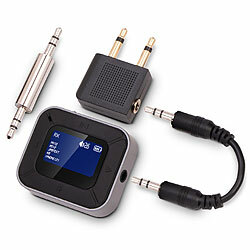auvisio 2in1-Audio-Transmitter- und Receiver mit Bluetooth 5.3 und Display auvisio 2in1-Audio-Transmitter- und Receiver mit Bluetooth, Display und Flugzeug-Adapter