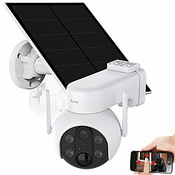 7links Außen-Solar-IP-Überwachungskamera, Akku, 2K, Pan-Tilt, WLAN, App, IP66 7links Hochauflösende Pan-Tilt-WLAN-Überwachungskameras mit Solarpanel