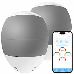 AGT 2er-Set 4in1-WLAN-Wasseranalysatoren für pH, ORP, Salz, Temperatur AGT Smarte 4in1-WLAN-Wasseranalysatoren mit App