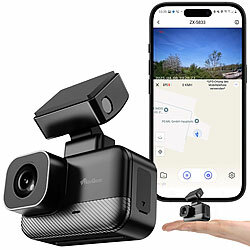NavGear Mini-2K-Dashcam mit G-Sensor, GPS, Parkwächter, Nachtsicht, WLAN, App NavGear 2K-Dashcams mit G-Sensor, GPS-Antenne, WLAN und App