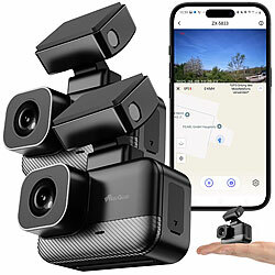 NavGear 2er-Set Mini-2K-Dashcam mit G-Sensor, GPS, Parkwächter, WLAN, App NavGear 2K-Dashcams mit G-Sensor, GPS-Antenne, WLAN und App