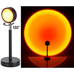 Lunartec Sonnenuntergangs-LED-Projektionslicht, 180° schwenkbar, 10 Watt Lunartec