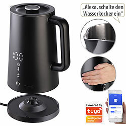 Rosenstein & Söhne Smarter WLAN-Wasserkocher 1,7 l Cool-Touch, Temperaturwahl, App, 2200W Rosenstein & Söhne Doppelwandige Wasserkocher mit Temperaturwahl, WLAN und App-Steuerung