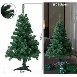 infactory Künstlicher Weihnachtsbaum, 120 cm, 250 Spitzen, mit Ständer infactory  