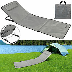infactory Faltbare Strandliege, stufenlos verstellbare Rückenlehne, 145x47x40 cm infactory Faltbare Strandliegen