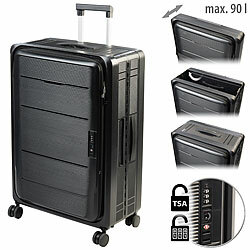 Xcase 2er-Set faltbare 4-Rollen-Hartschalen-Koffer, TSA, 26" / 66 cm, 90 l Xcase Faltbare Polypropylen-Koffer, TSA-Schloss, platzsparend verstaubar