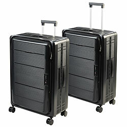 Xcase 2er-Set faltbare 4-Rollen-Hartschalen-Koffer, TSA, 26" / 66 cm, 90 l Xcase Faltbare Polypropylen-Koffer, TSA-Schloss, platzsparend verstaubar
