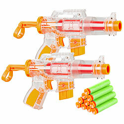Playtastic 2er-Set Spielzeugpistolen mit 10 Schaumstoff-Geschossen Playtastic Soft Dart Blaster-Pistolen