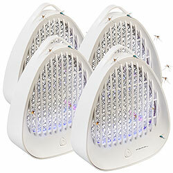 PEARL 4er-Set USB-UV-Insektenvernichter für den Innenbereich, bis 40 m² PEARL UV-Insektenvernichter mit USB-Stromversorgung