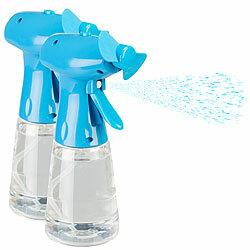 PEARL 2er-Set Akku-Handventilator mit Wassersprüher, 400 ml, 800mAh PEARL Hand-Sprüh-Ventilatoren mit Akku