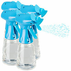 PEARL 4er-Set Akku-Handventilator mit Wassersprüher, 400 ml, 800mAh PEARL Hand-Sprüh-Ventilatoren mit Akku