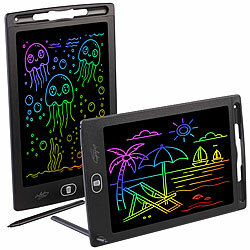 infactory 2er-Set LCD-Schreibtafeln für Kinder, 8,5"/21,5 cm, Stift, anthrazit infactory LCD-Schreibtafel