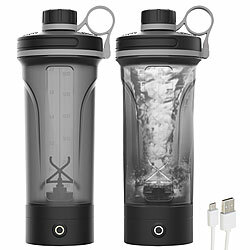 PEARL sports 2er-Set Akku-Protein- und Milchshaker, 600 ml, spülmaschinenfest PEARL sports 