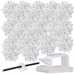 General Office 800er-Set selbstklebende Kabelhalter, für innen und außen, weiß General Office Kabelführungs-Clips